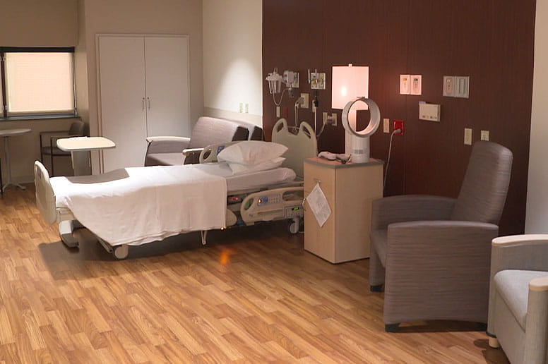 A labor and delivery suite at Geisinger Bloomsburg Hospital