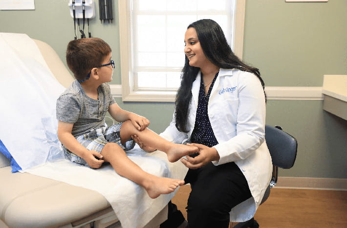 A child at a doctor's appointment